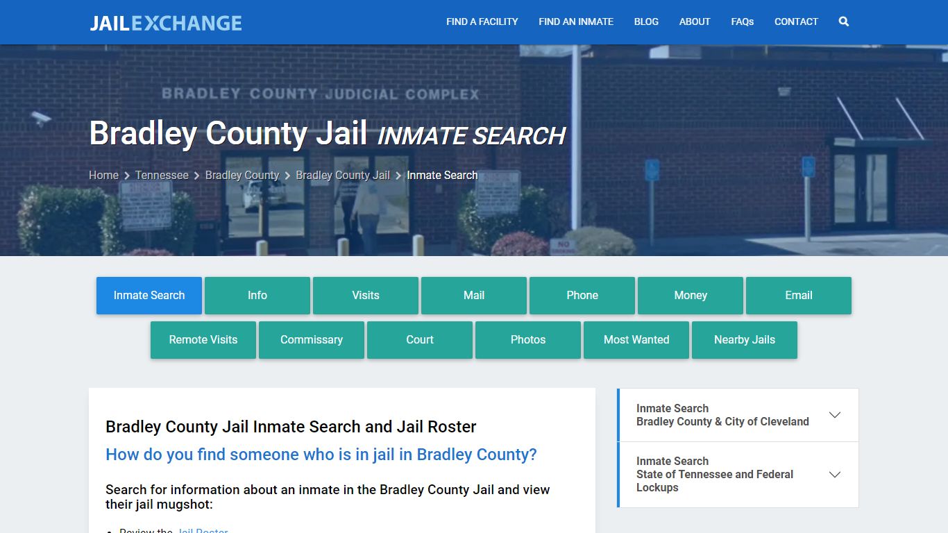 Inmate Search: Roster & Mugshots - Bradley County Jail, TN - Jail Exchange